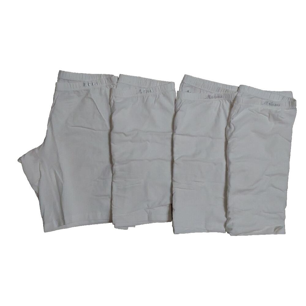 4 Pack Molasus S White Anti-Chafing Boxer Briefs #8y58